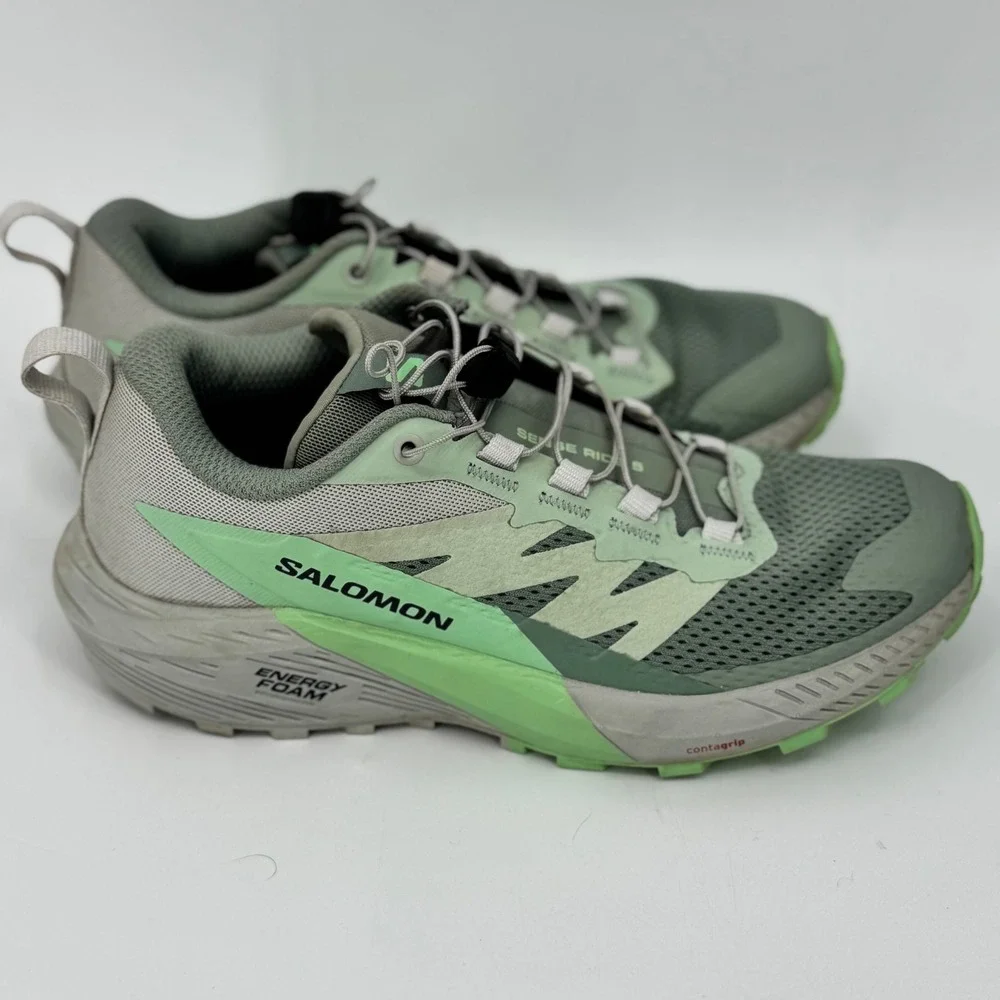 Salomon Women's Sense Ride 5 Trail Running Shoes Sage Green Size 6